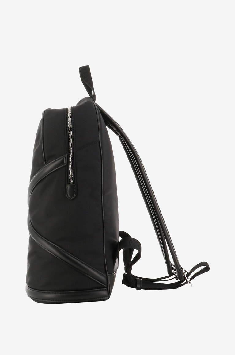ALEXANDER McQUEEN Sac à dos en nylon et cuir The Harness Homme NOIR 4