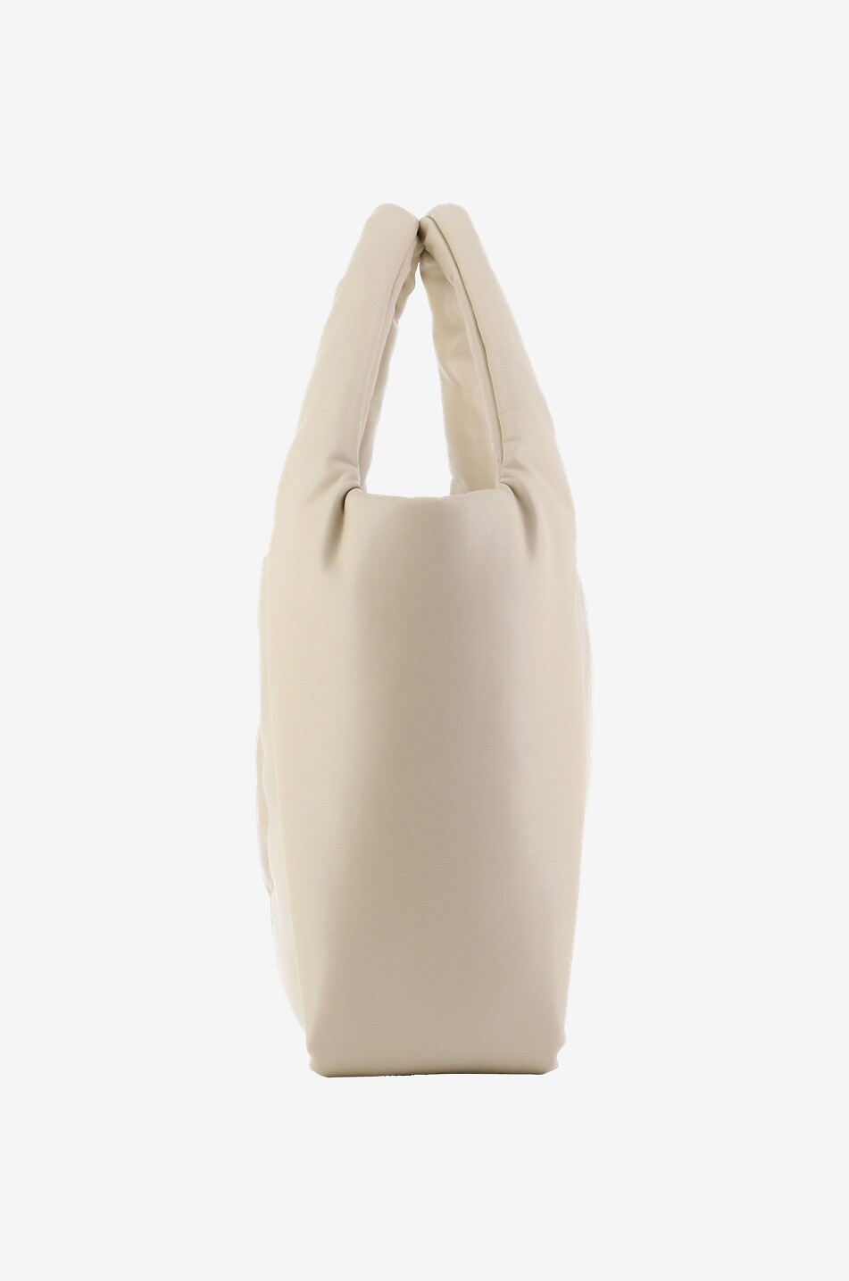 STELLA McCARTNEY Sac cabas en cuir nappa synthétique Stella Logo Puffy Femme BEIGE 4