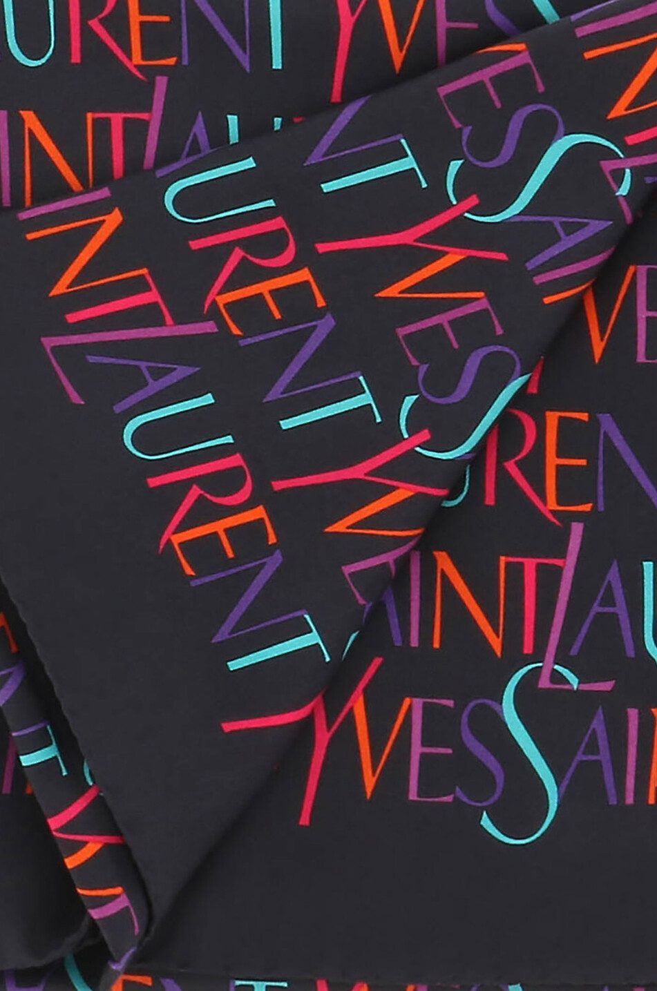 SAINT LAURENT PARIS Carré se soie coloré YSL Horizontal Femme MULTICOLORE 2