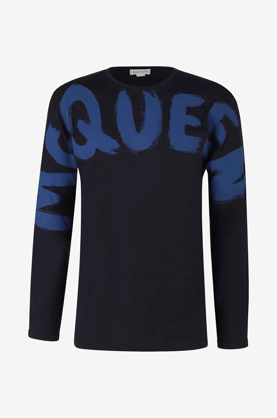 ALEXANDER McQUEEN T-shirt à manches longues McQueen Graffiti Kimono Homme BLEU FONCE 1