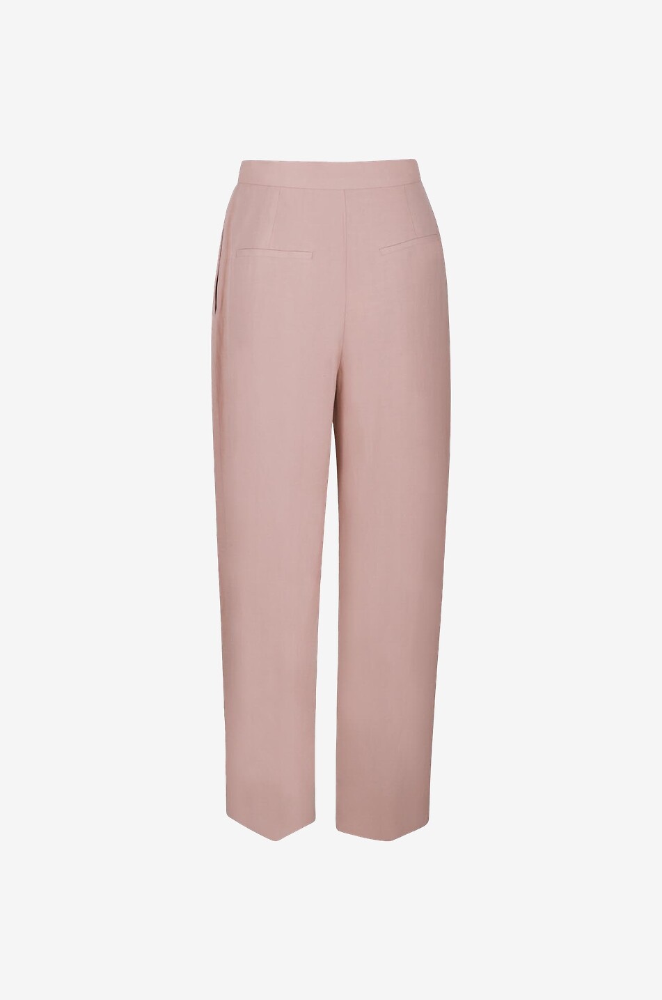 STELLA McCARTNEY Pantalon à pinces droit en lin mélangé fluide Femme ROSE 2