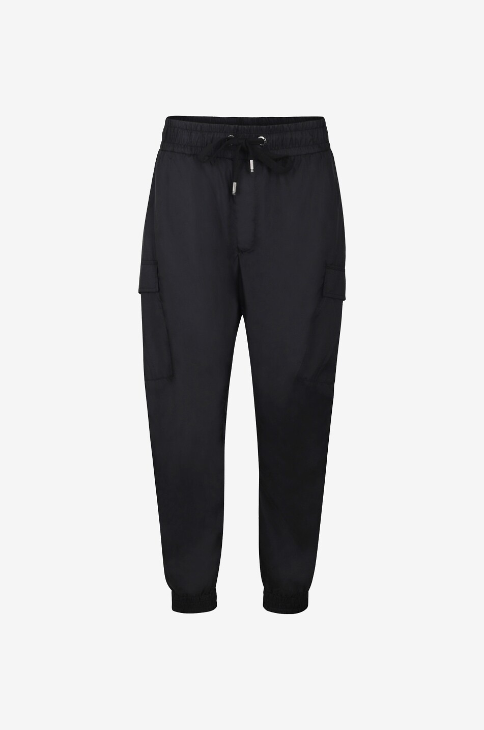 Logo plate adorned nylon cargo trousers