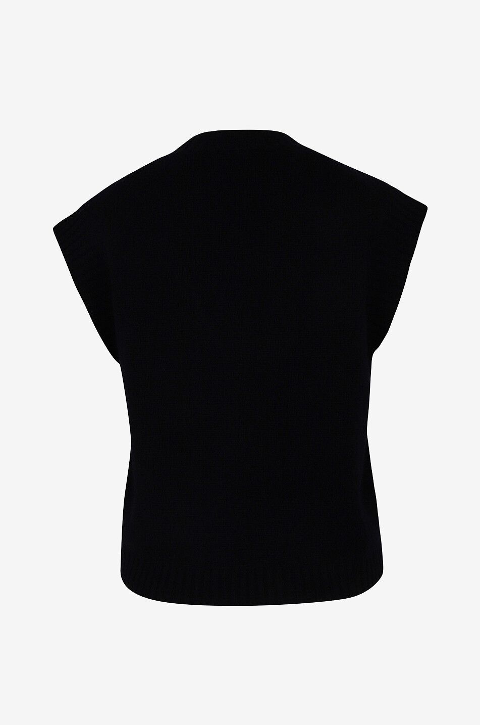 ALLUDE Ärmelloser Kaschmirpullover mit V-Ausschnitt Damen MITTELBLAU 2