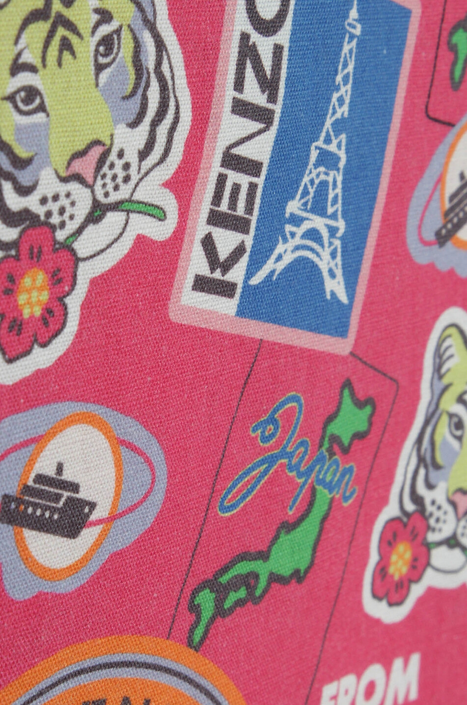 T-shirt raccourci fille Kenzo Travel