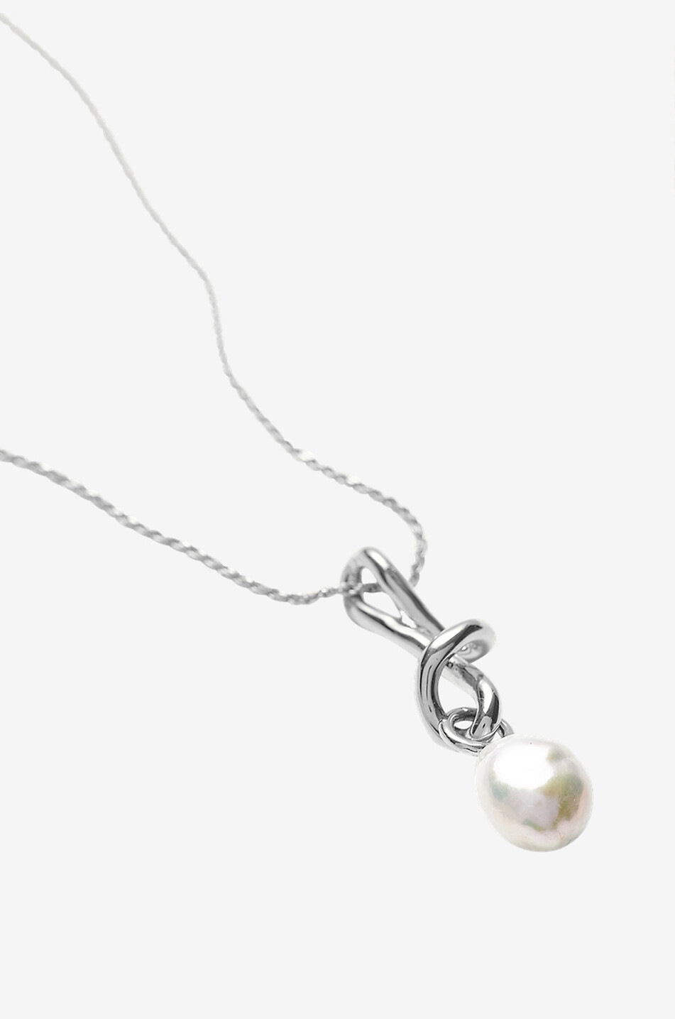 MISSOMA Collier argenté Molten Baroque Pearl Drop Pendant Femme BLANC 2