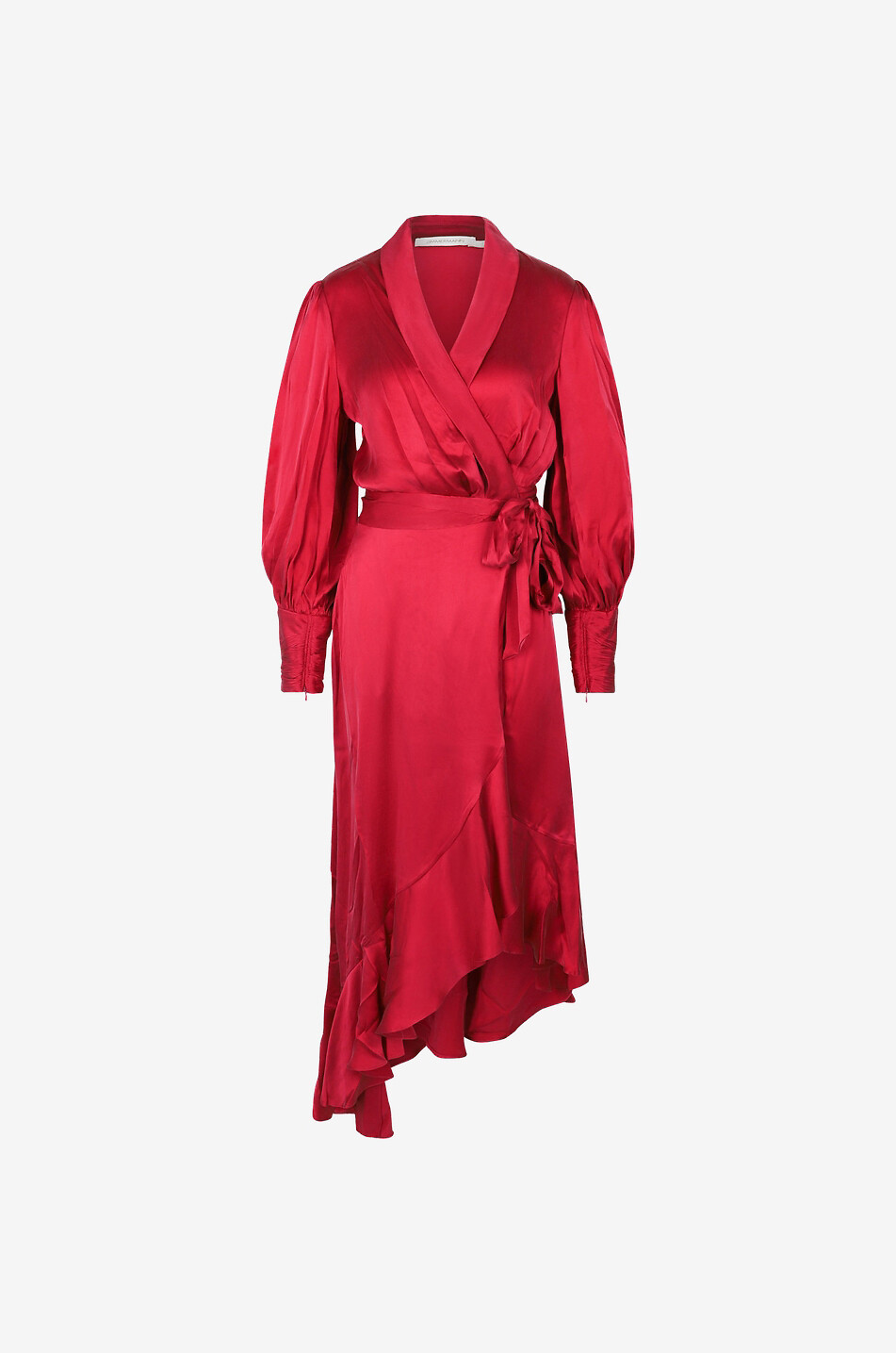 ZIMMERMANN Silk satin midi wrap dress Women DARK RED 1