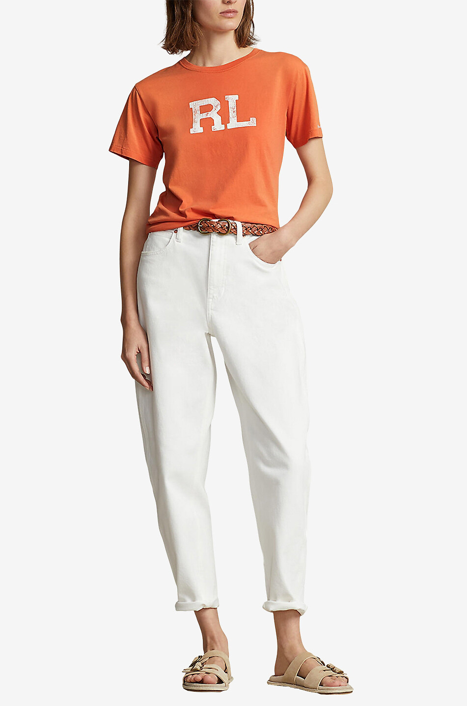 POLO RALPH LAUREN RL short-sleeved T-shirt Women MEDIUM ORANGE 4
