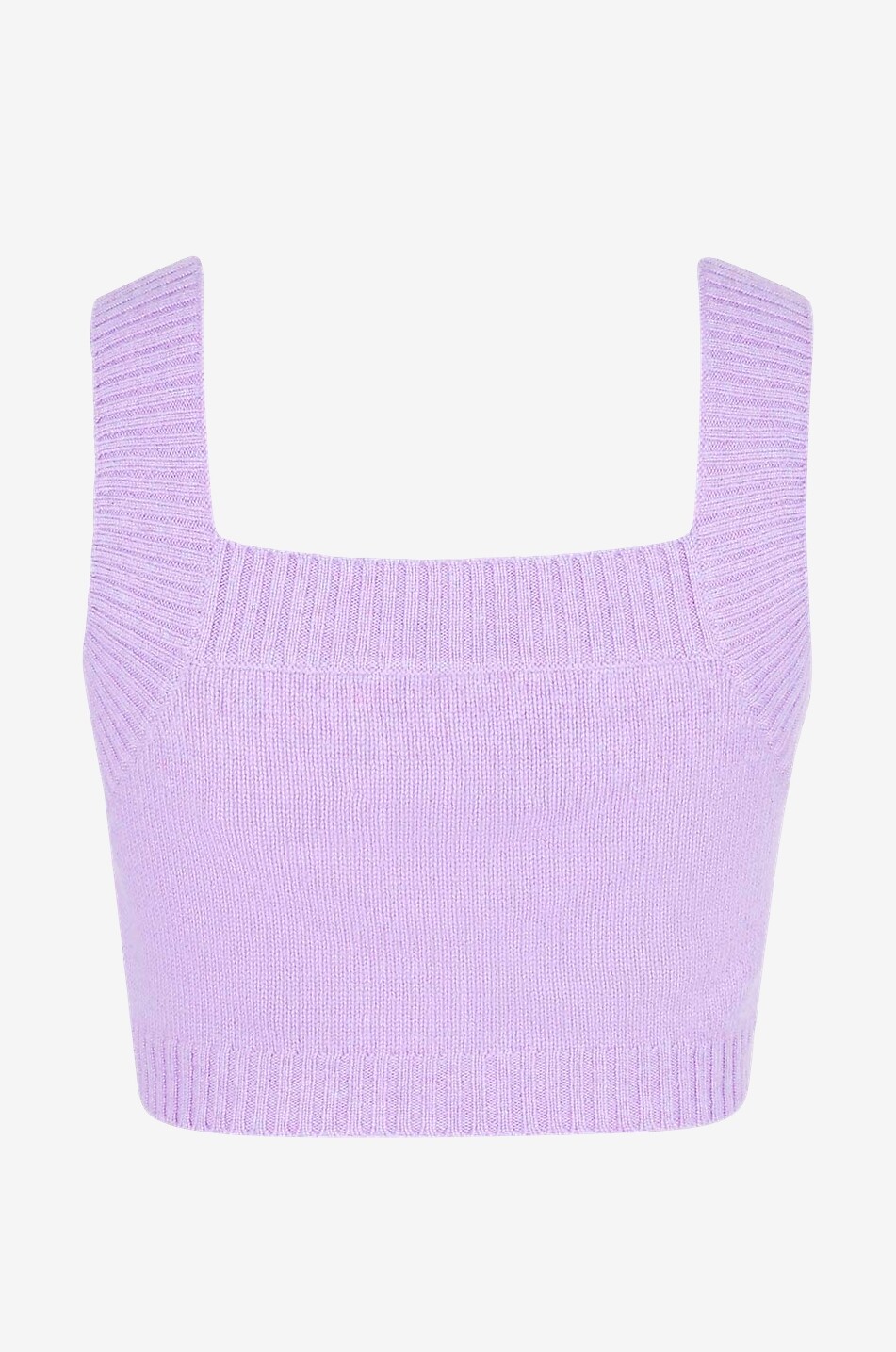 LISA YANG Barbara cashmere crop top Women LIGHT PURPLE 2