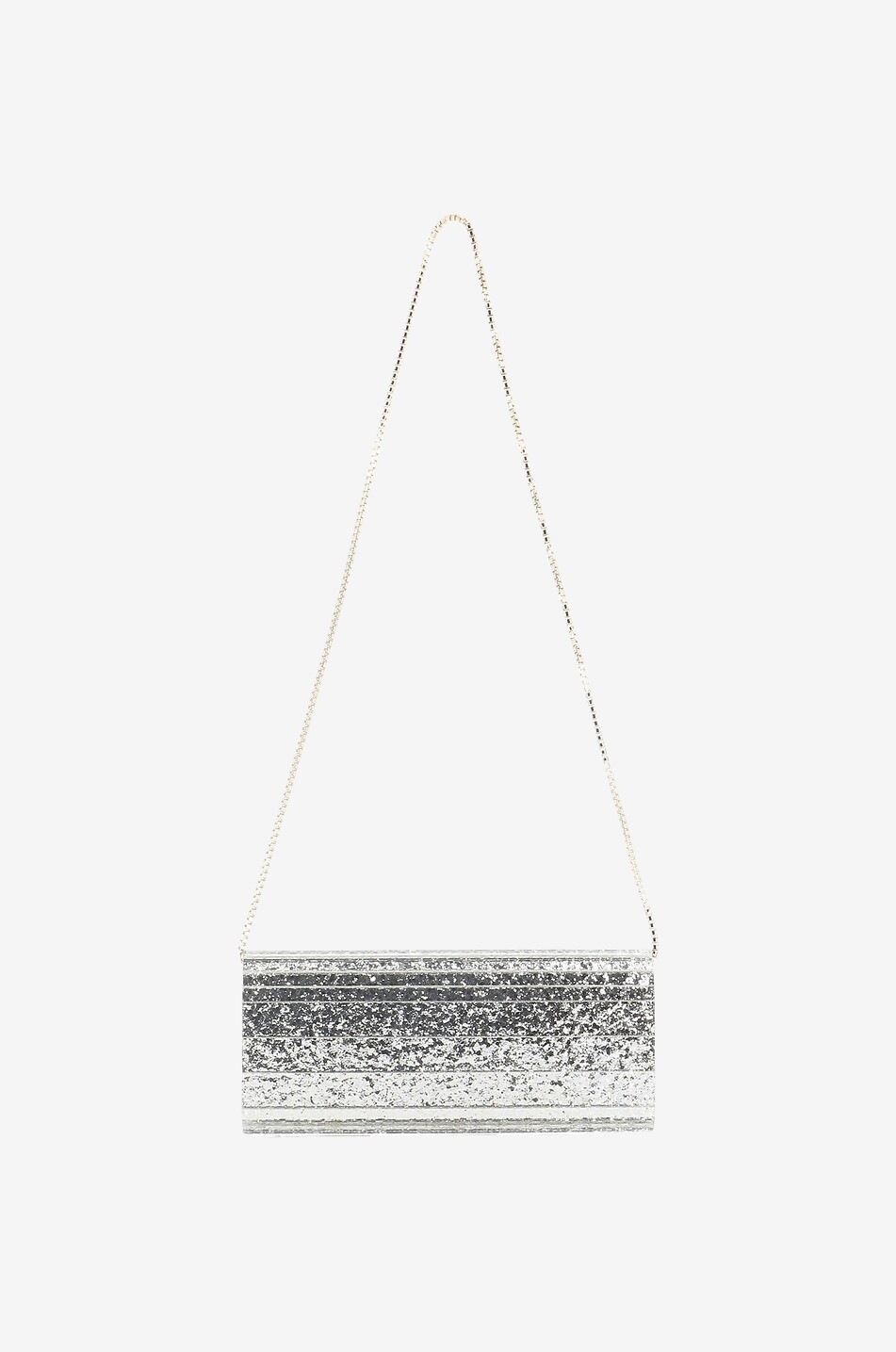JIMMY CHOO Clutch aus glitzerndem Acryl Sweetie Confetti Damen SILBER 3