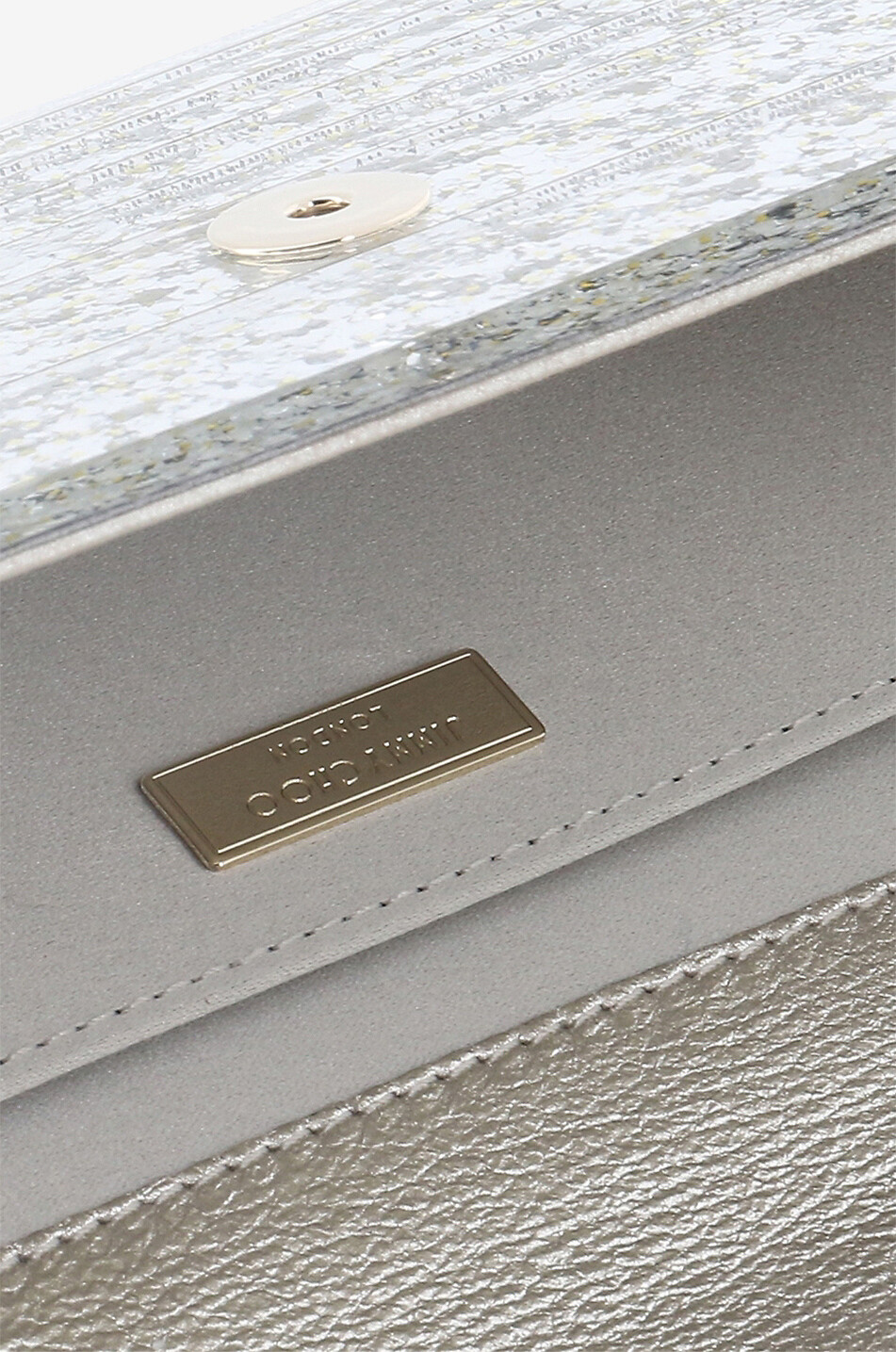 JIMMY CHOO Clutch aus glitzerndem Acryl Sweetie Confetti Damen SILBER 5