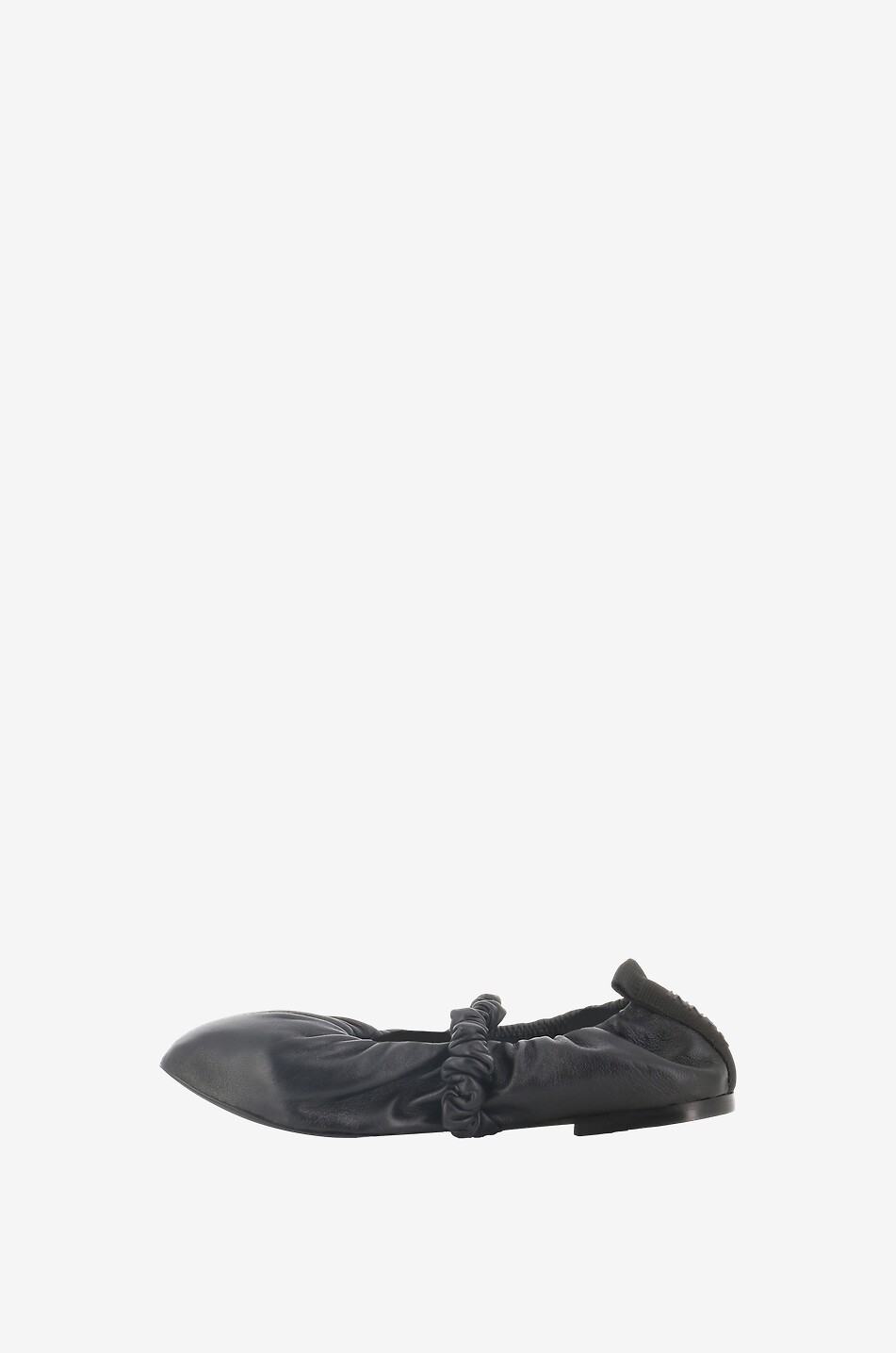 Nappaleder-Ballerinas mit eckigen Zehen Scrunchie