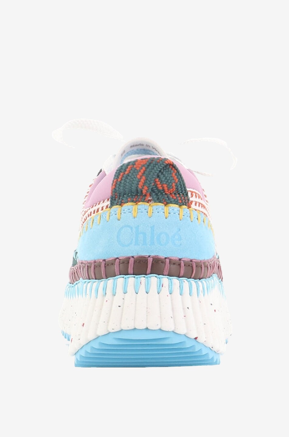 CHLOE Baskets basses à lacets en mesh éco-responsable Nama Femme VIOLET 4