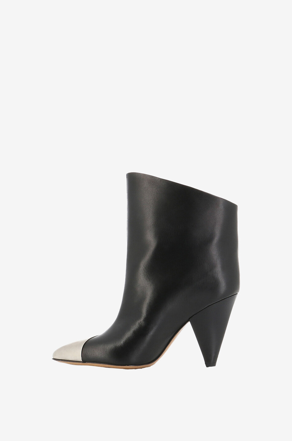 ISABEL MARANT Bottines à bout pointu et talon en cuir Lapio 95 Femme NOIR 3