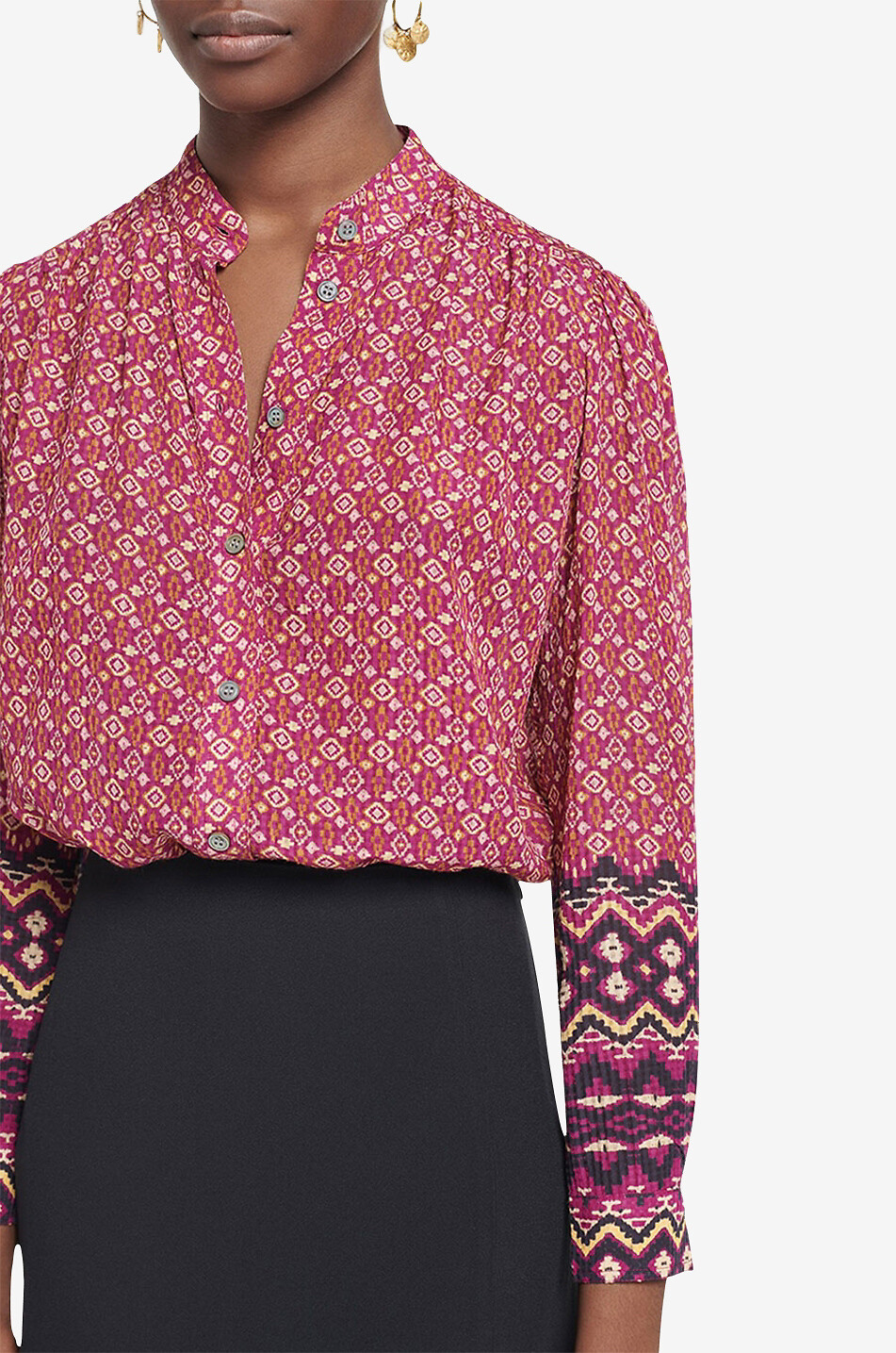 VANESSA BRUNO Chemise à manches longues en viscose et coton Thomas Femme MULTICOLORE 5