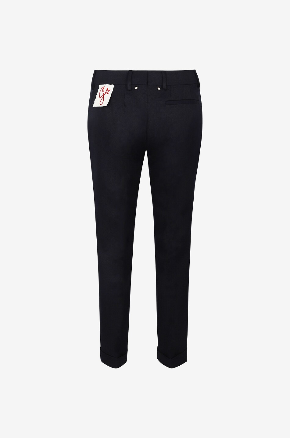 Zigarettenhose aus Wollmix-Twill Daria