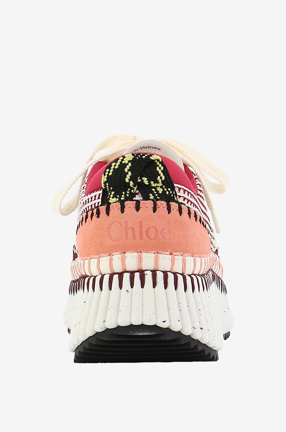 CHLOE Umweltfreundliche niedrige Sneakers aus Mesh Nama Damen ROT 4