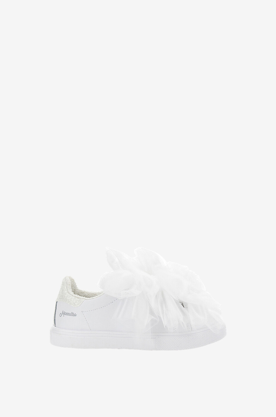 Tulle adorned low-top sneakers