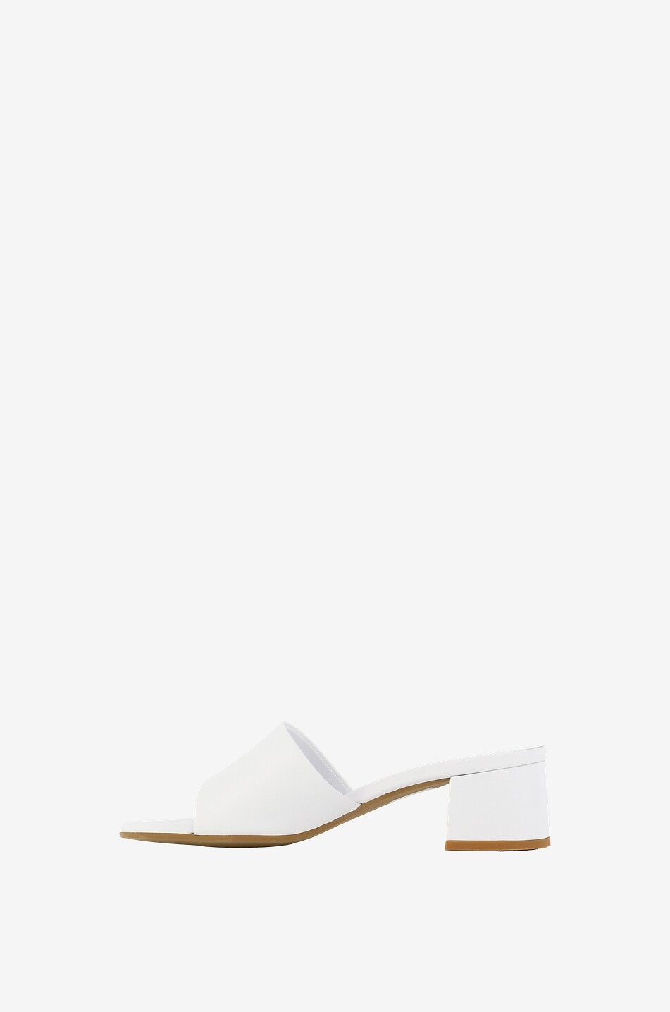 Mules à talon carré en cuir nappa Connys 50
