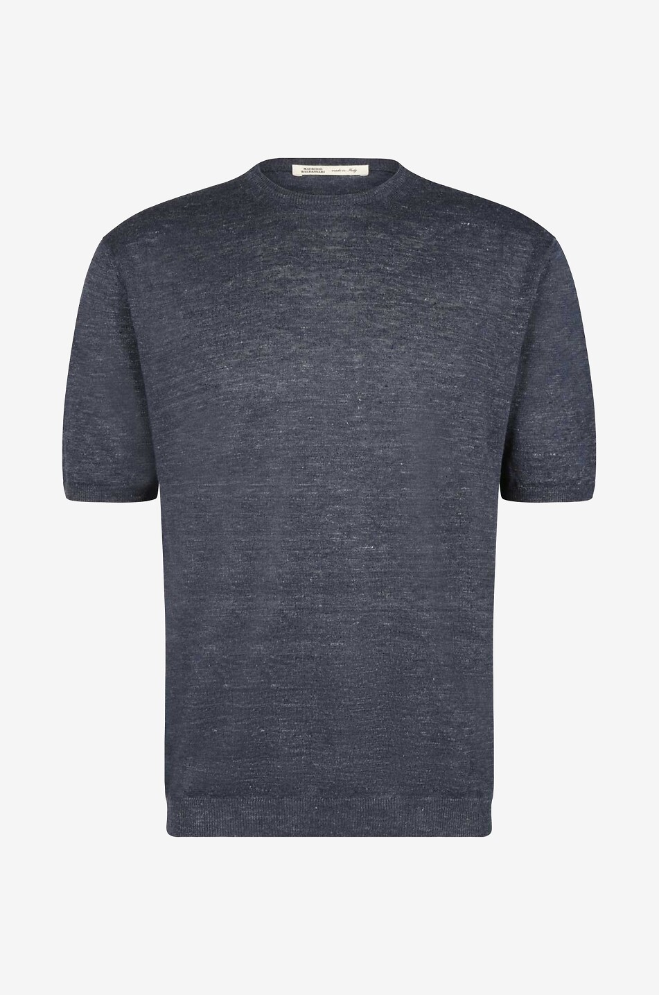 MAURIZIO BALDASSARI T-Shirt à manches courtes en lin Homme BLEU FONCE 1