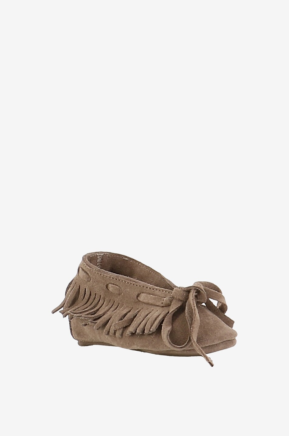 Indiana girl's fringed suede loafers