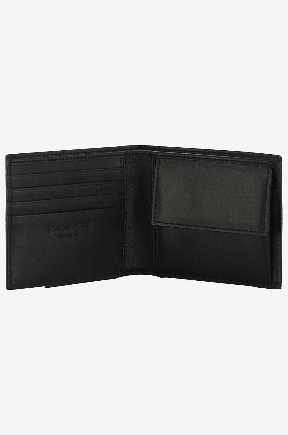 DSQUARED2 Brieftasche aus Kalbsleder mit Logoprägung Herren SCHWARZ 3