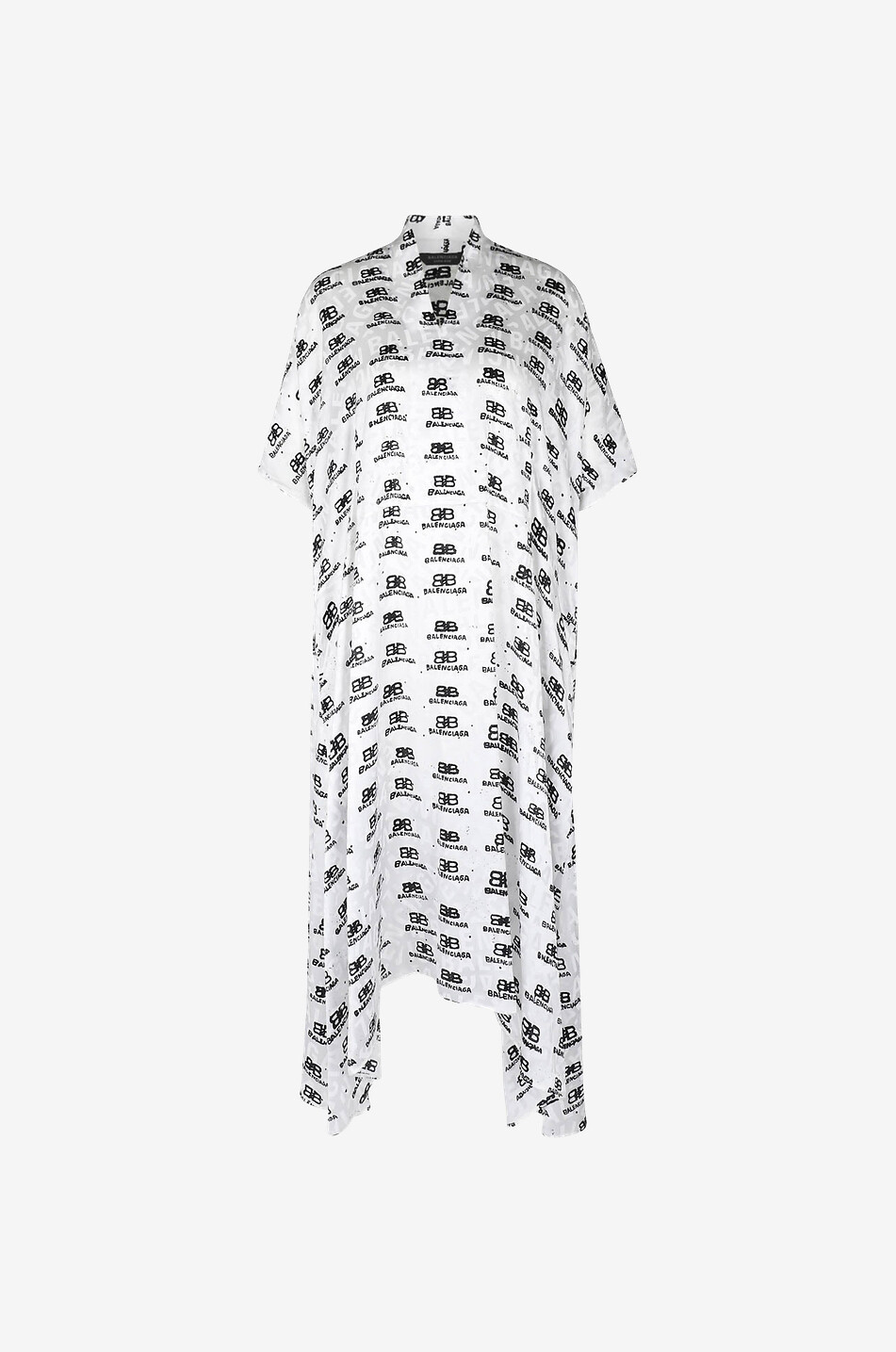 Robe midi oversize en soie Hand Drawn BB Icon Oversize