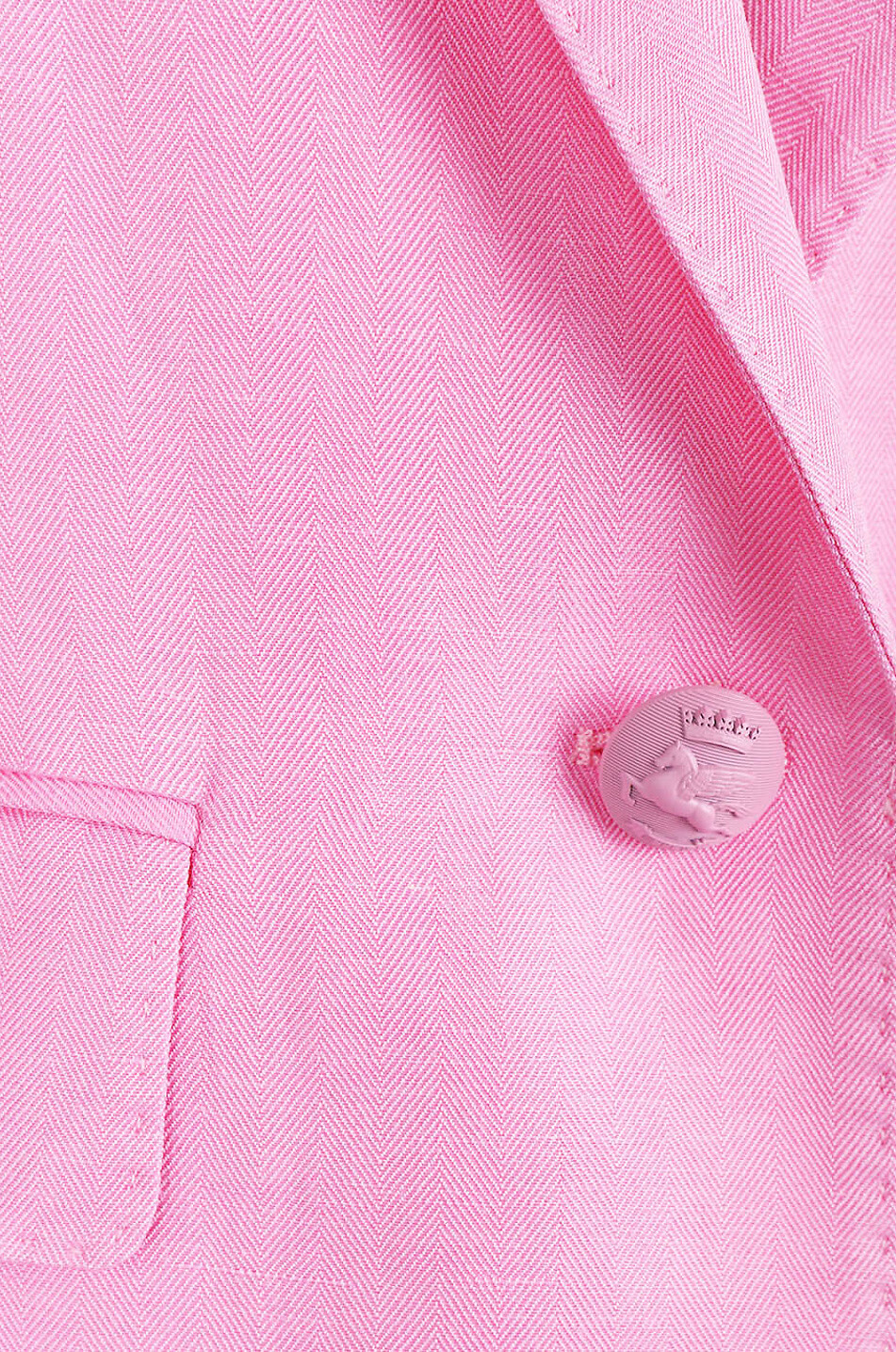 Blazer à boutonnage simple en soie mélangée
