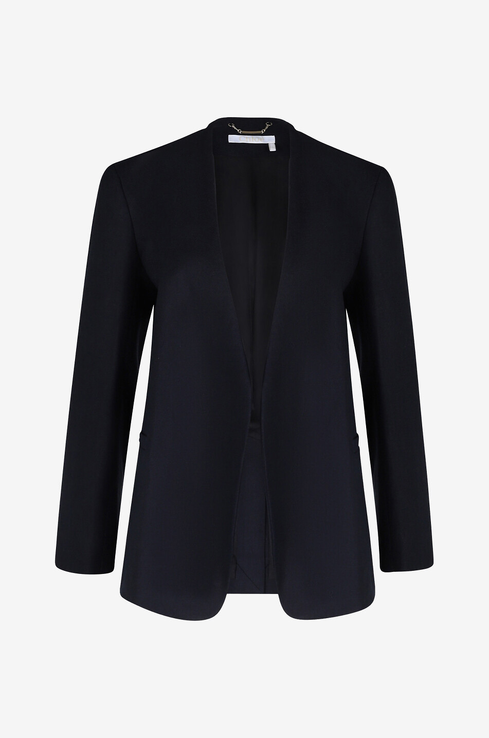 Linen gabardine double-breasted blazer