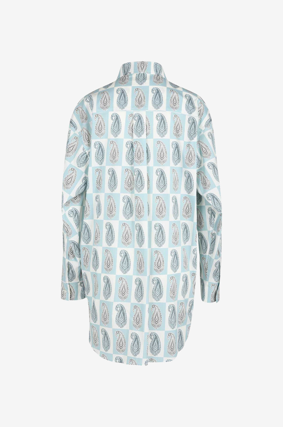 Oversize-Hemd mit Print Paisley Checkerboard