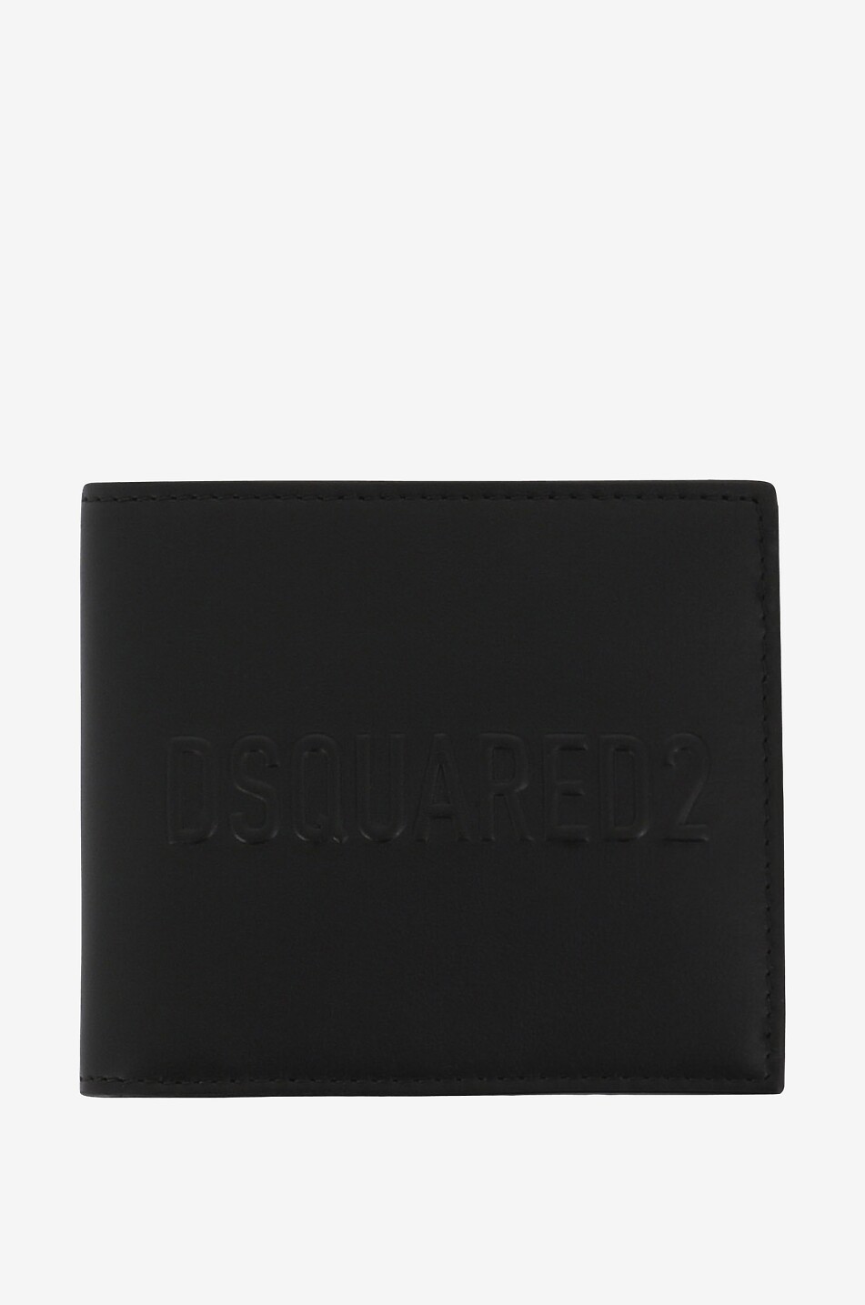 Portefeuille en cuir de veau gaufré logo