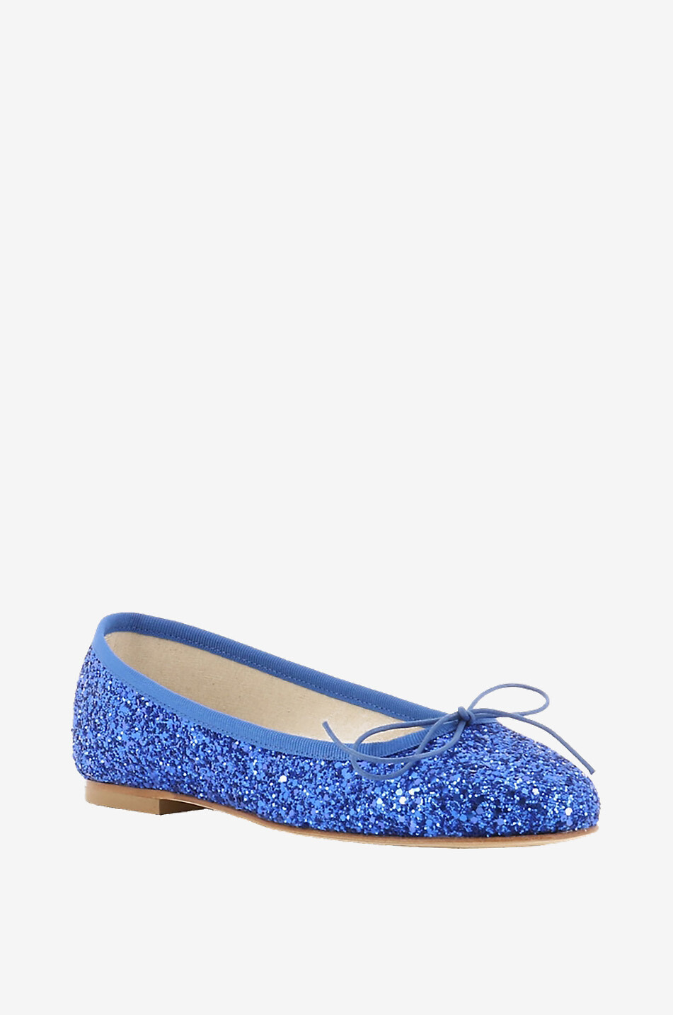 Ballerinas mit runder Spitze aus Leder Glitter Classic