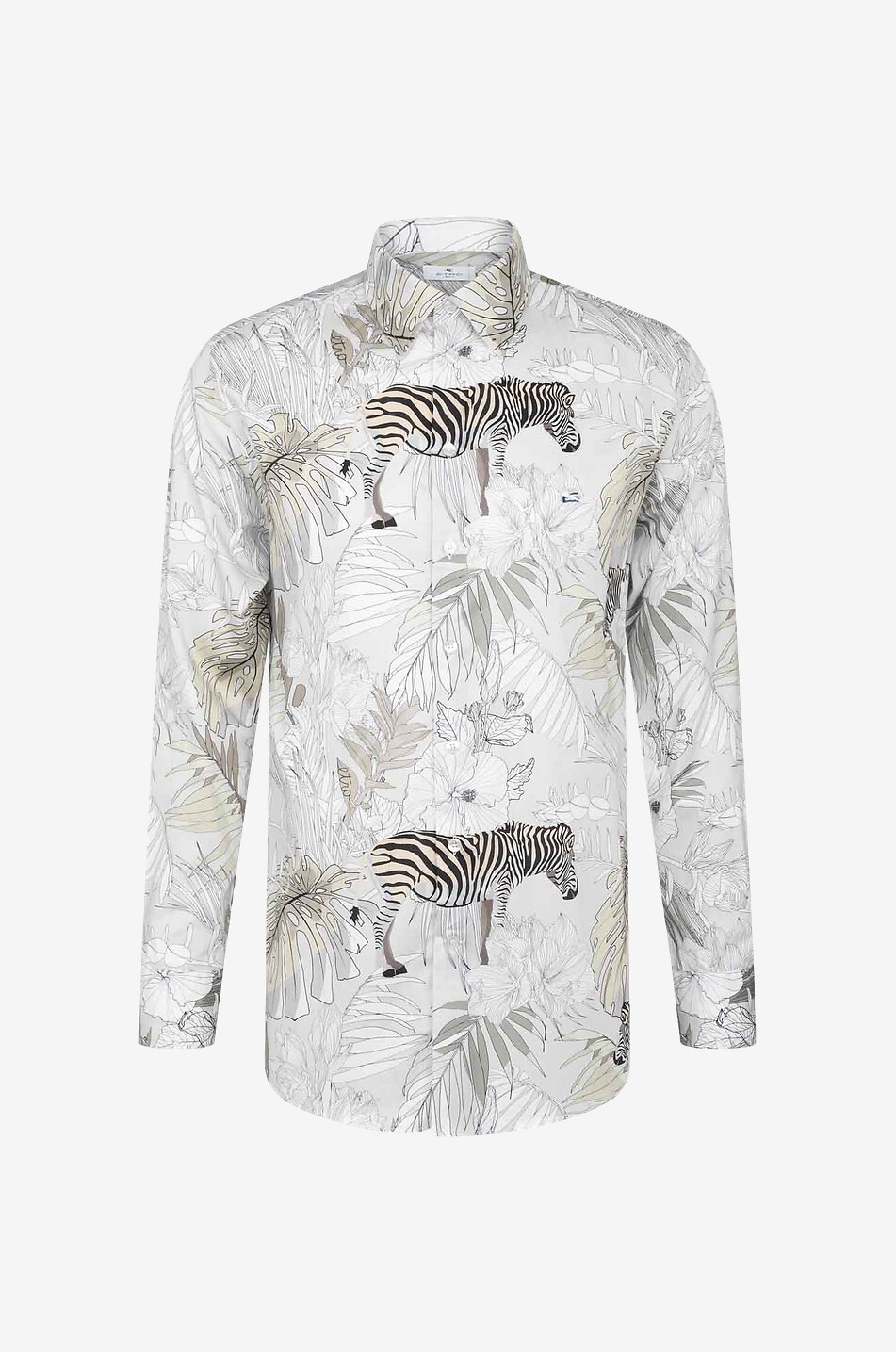 Langarmhemd mit Tropen-Print