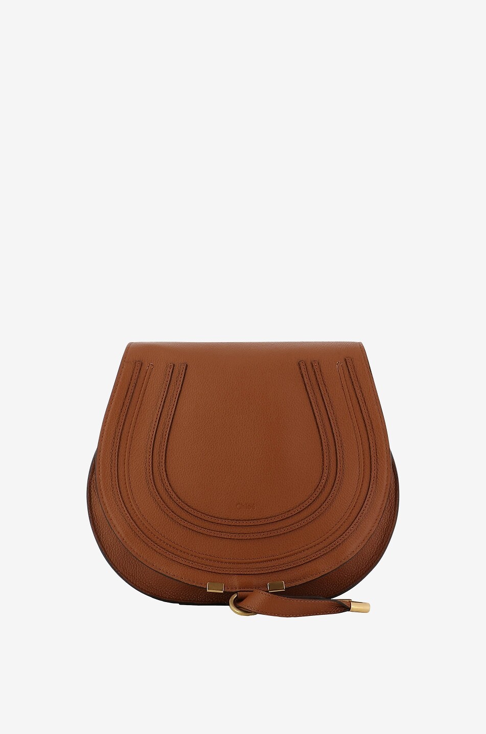 CHLOE Tasche im Sattel-Stil aus genarbtem Leder Marcie Medium Damen BRAUN 1