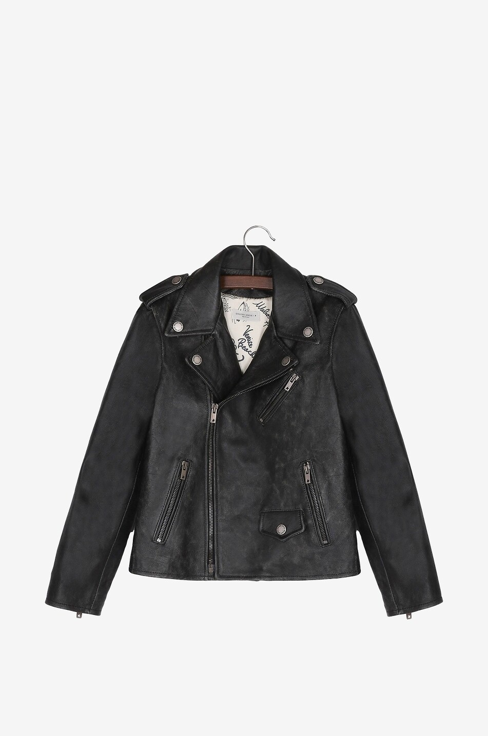 Veste en cuir d'agneau garçon Golden