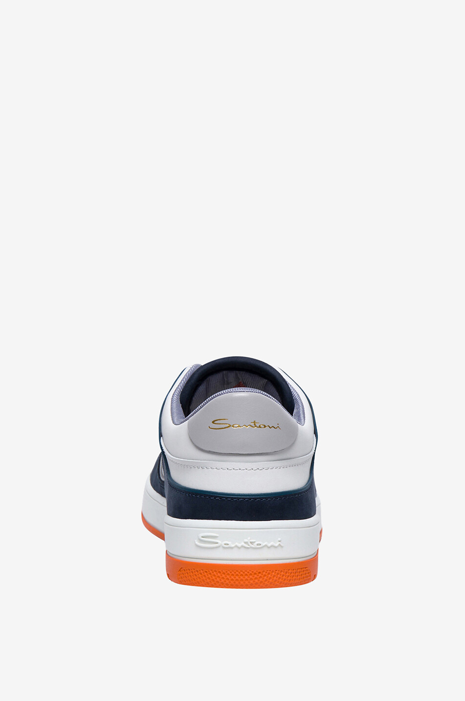 Tricolour low-top leather sneakers