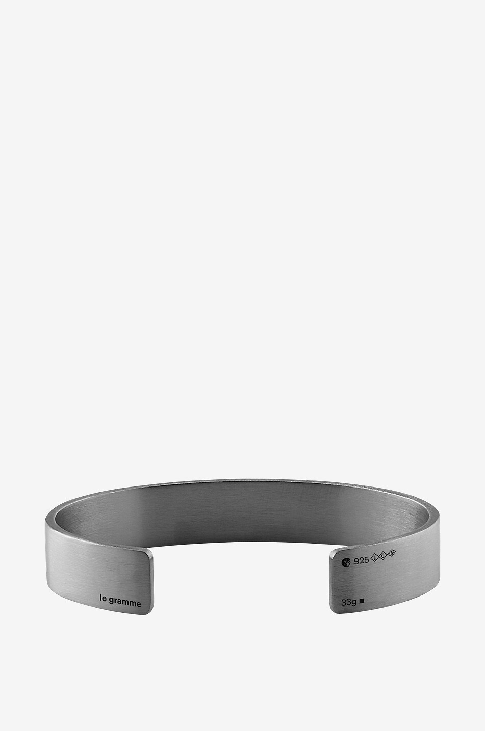 LE GRAMME Bracelet en argent noir brossé Ruban 33 g Homme NOIR 1