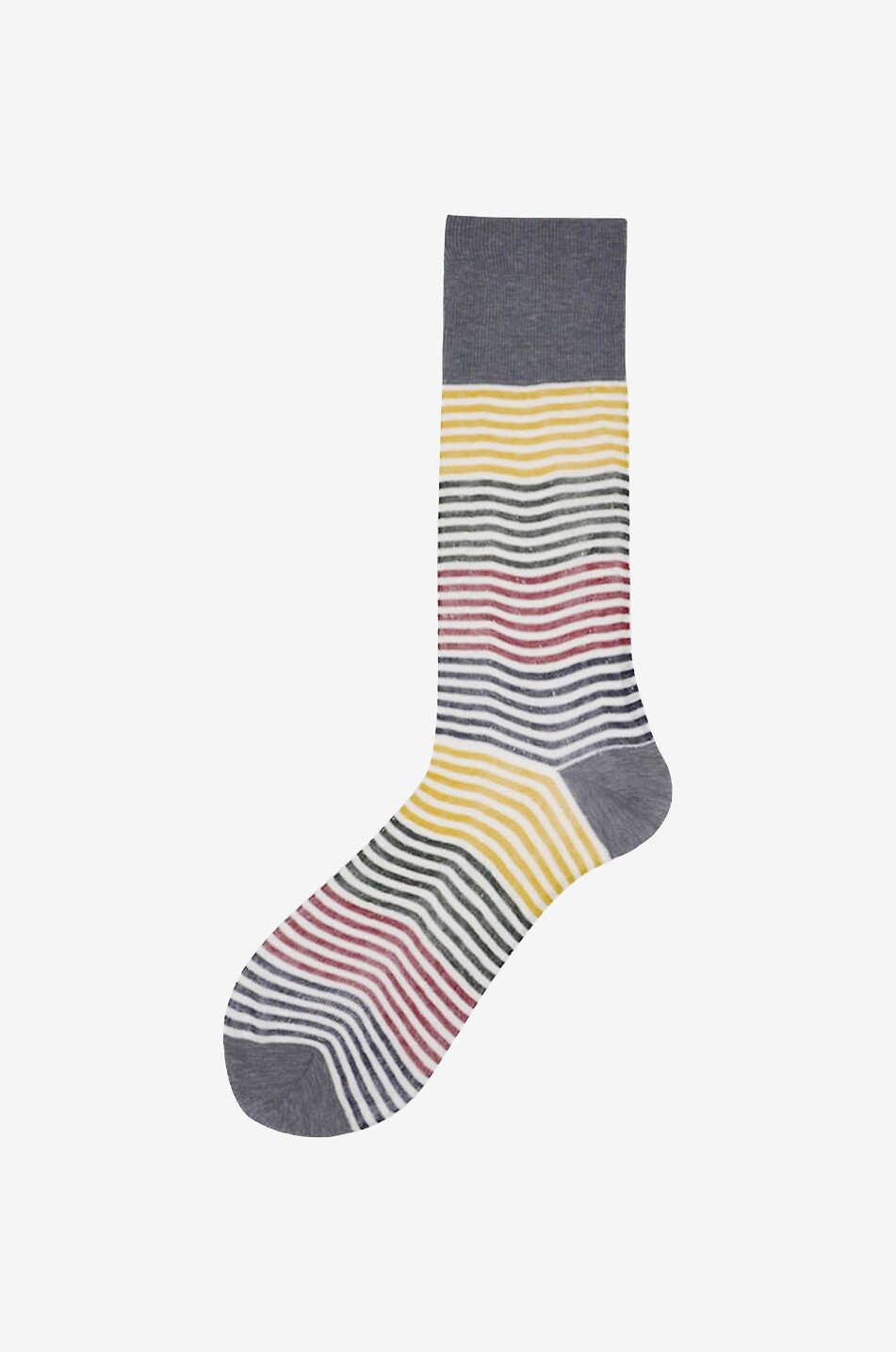 Chaussettes courtes rayées en lin et coton Enea