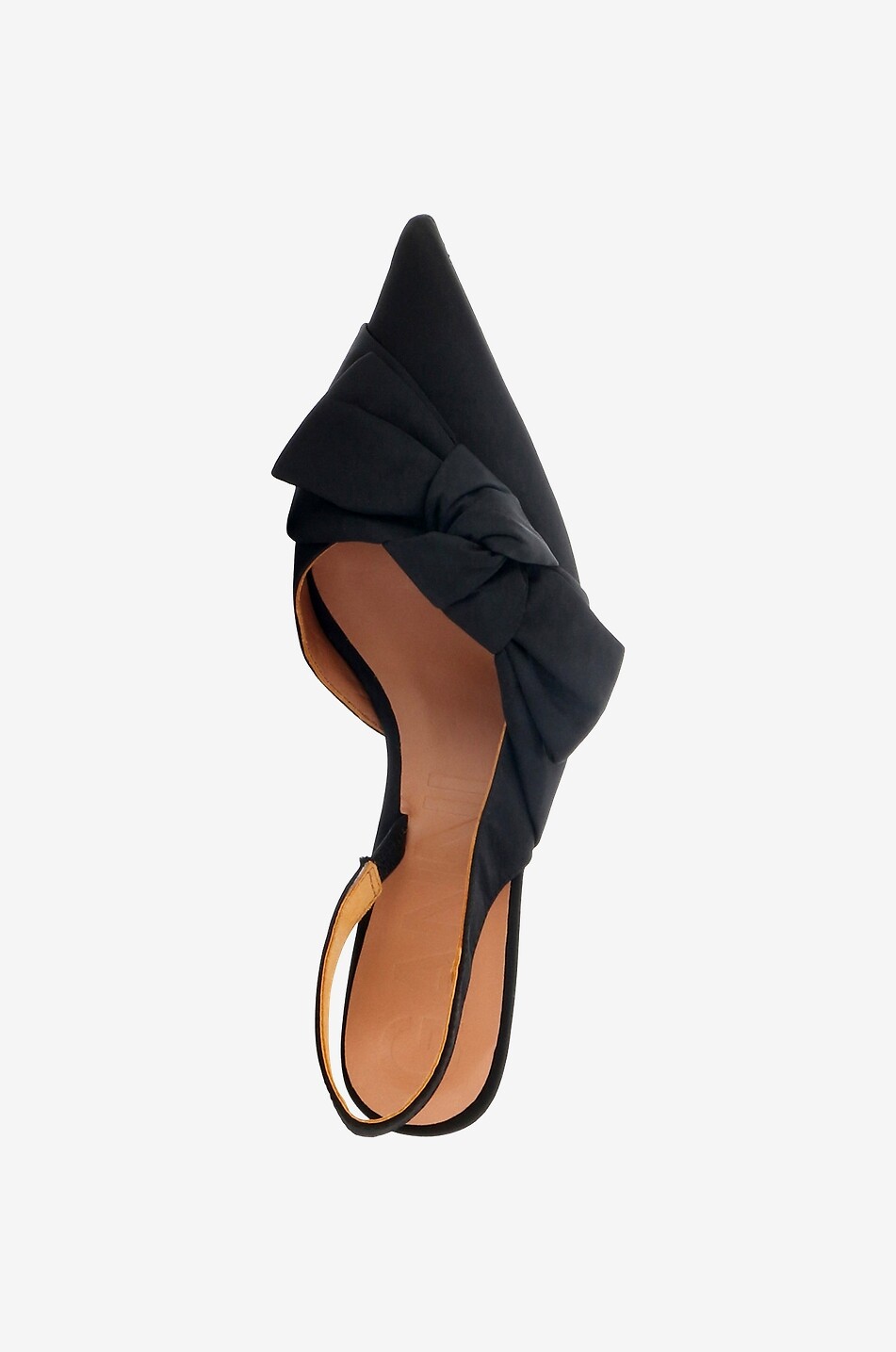 GANNI Soft Bow 50 fabric sling back pumps Women BLACK 5