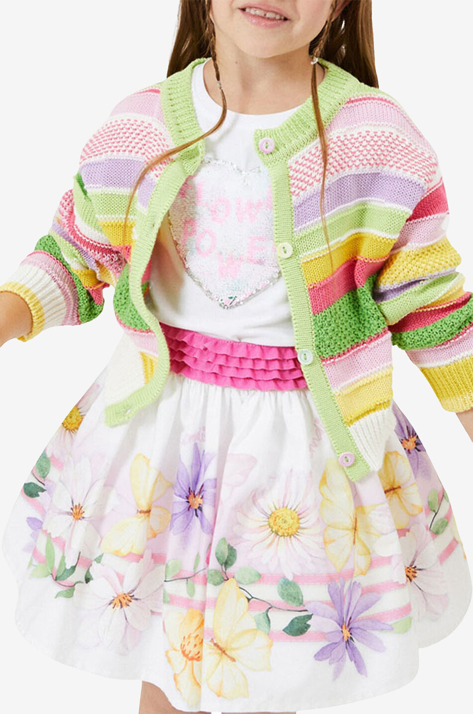 Girl's flower printed skirt