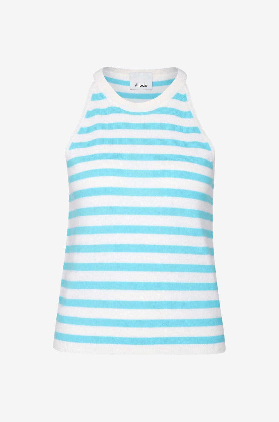 Virgin wool and cashmere striped tank top