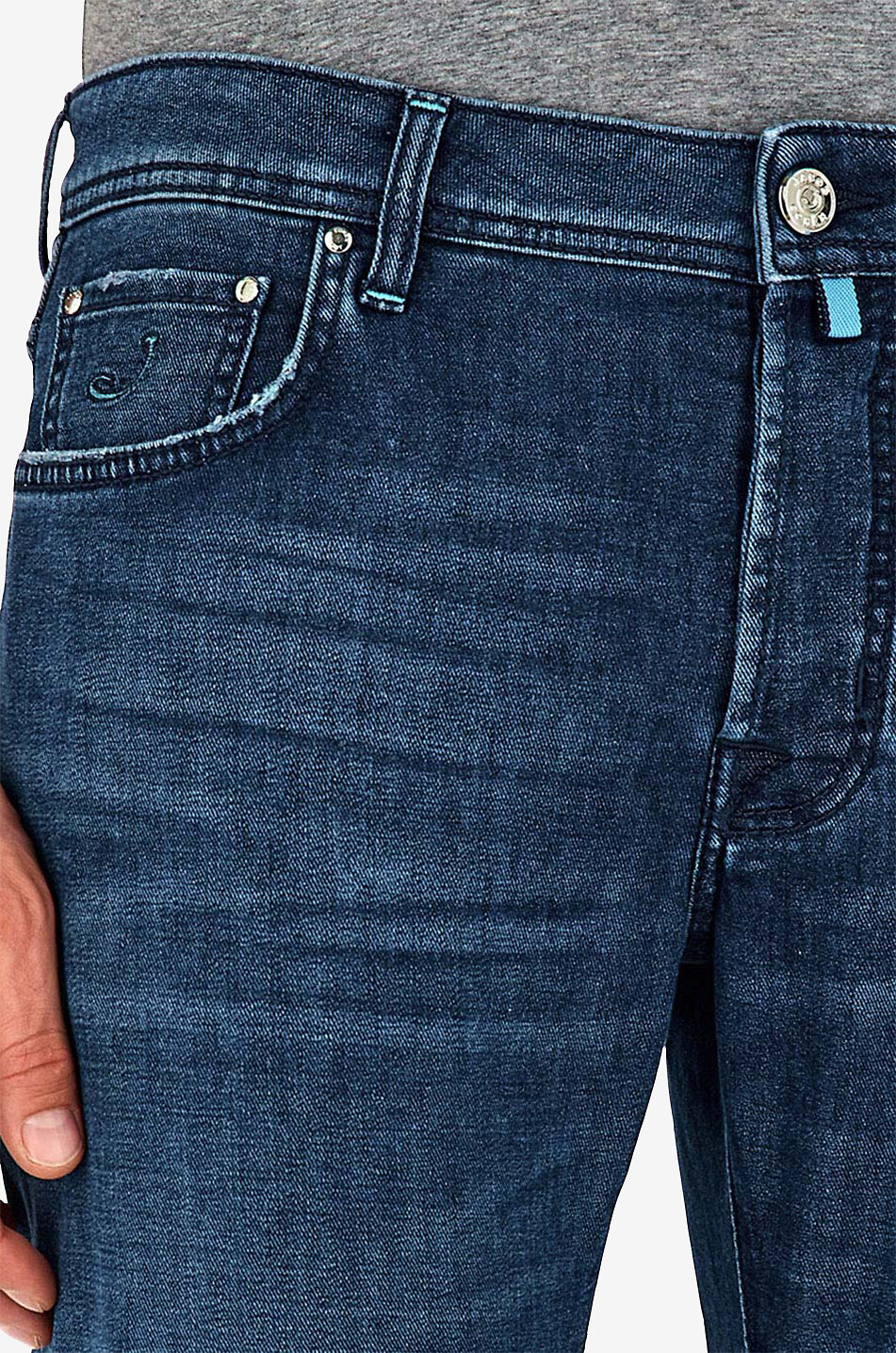 JACOB COHEN Jean droit en coton Bard Homme BLEU MOYEN 5