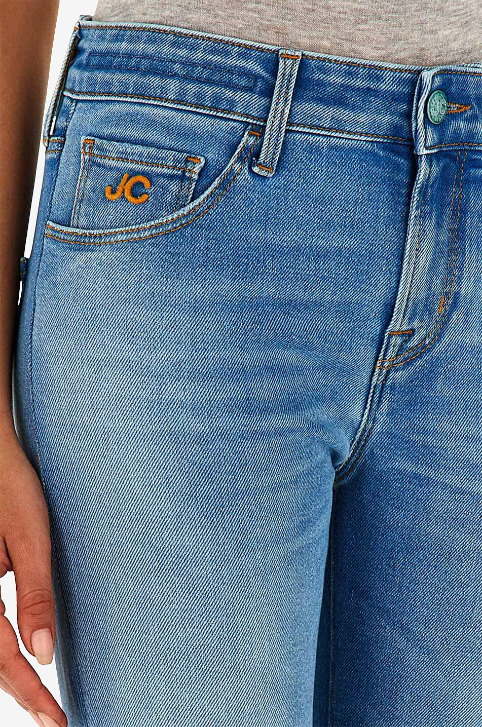 JACOB COHEN Jean skinny en coton Kimberley Femme BLEU CLAIR 6