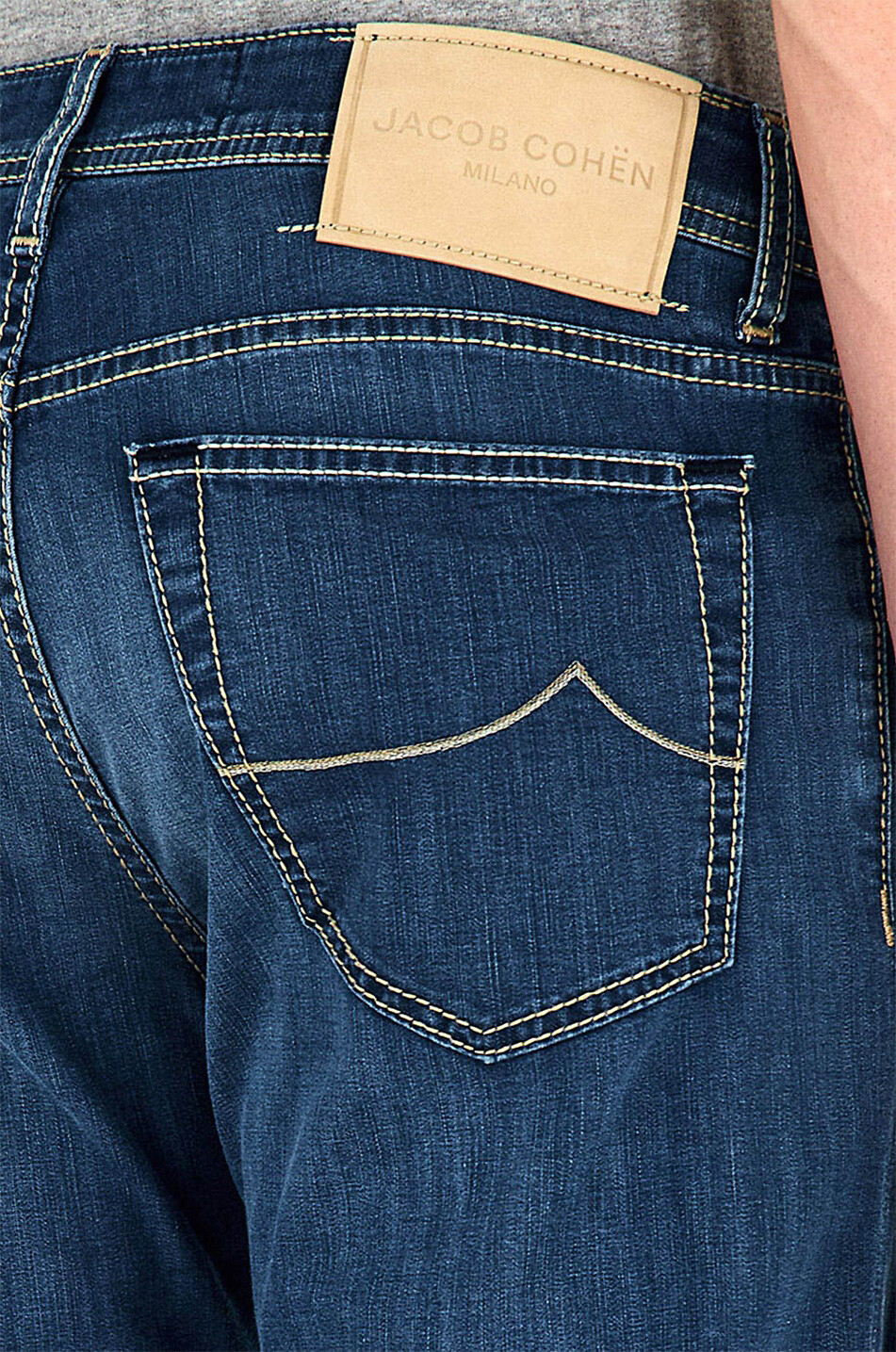 Nick cotton and viscose slim fit jeans