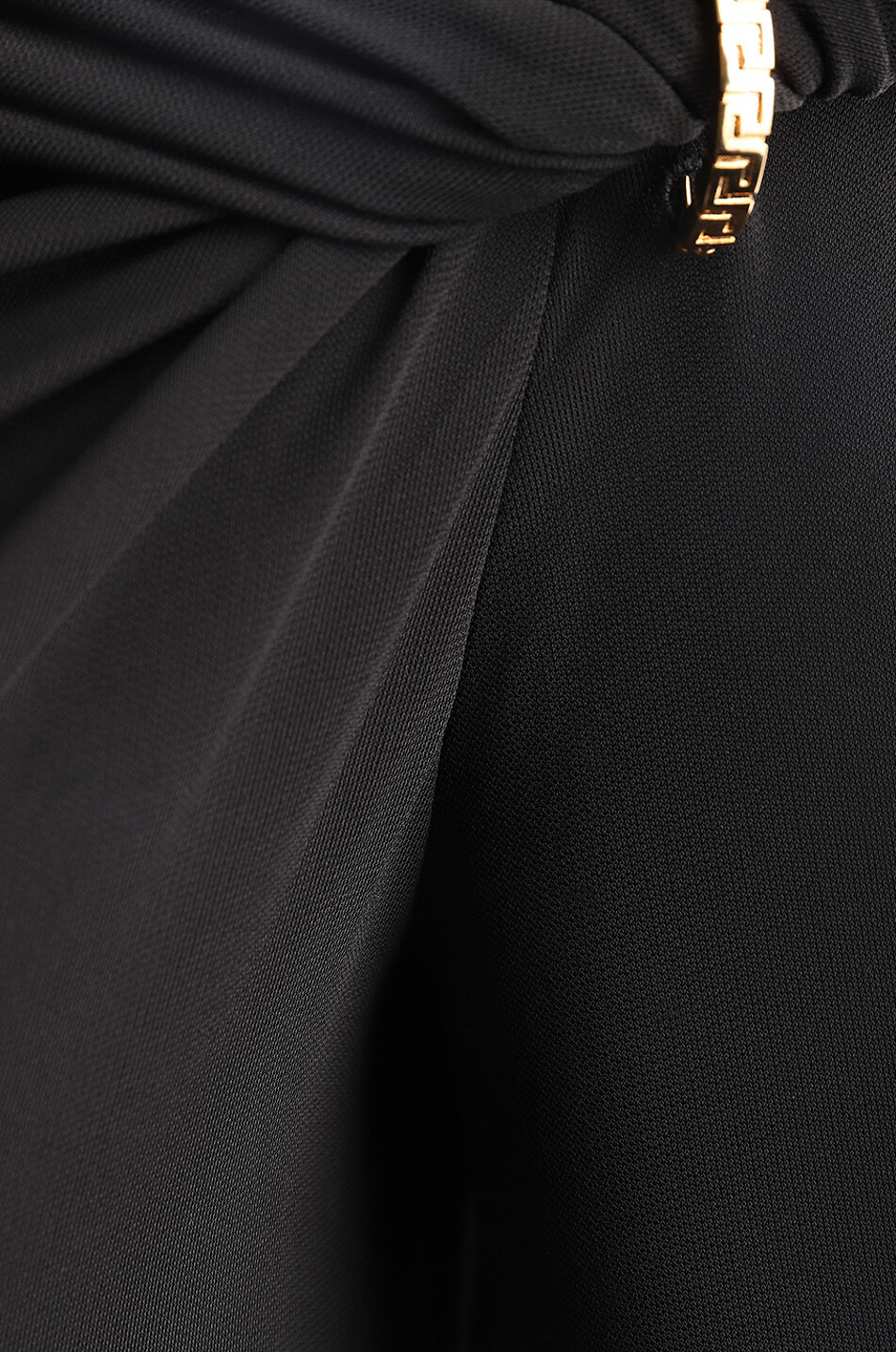 Robe longue en jersey à détail roulé