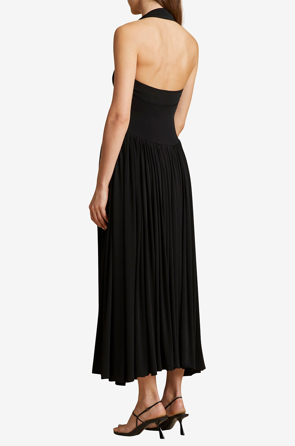 KHAITE Neckholder-Midikleid aus Jersey Marisol Damen SCHWARZ 4