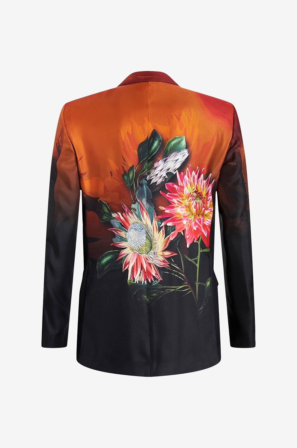 ETRO Blazer à boutonnage simple imprimé Dahlias Homme NOIR 2