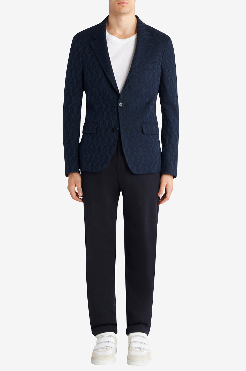 Paisley patterned cotton jacquard blazer