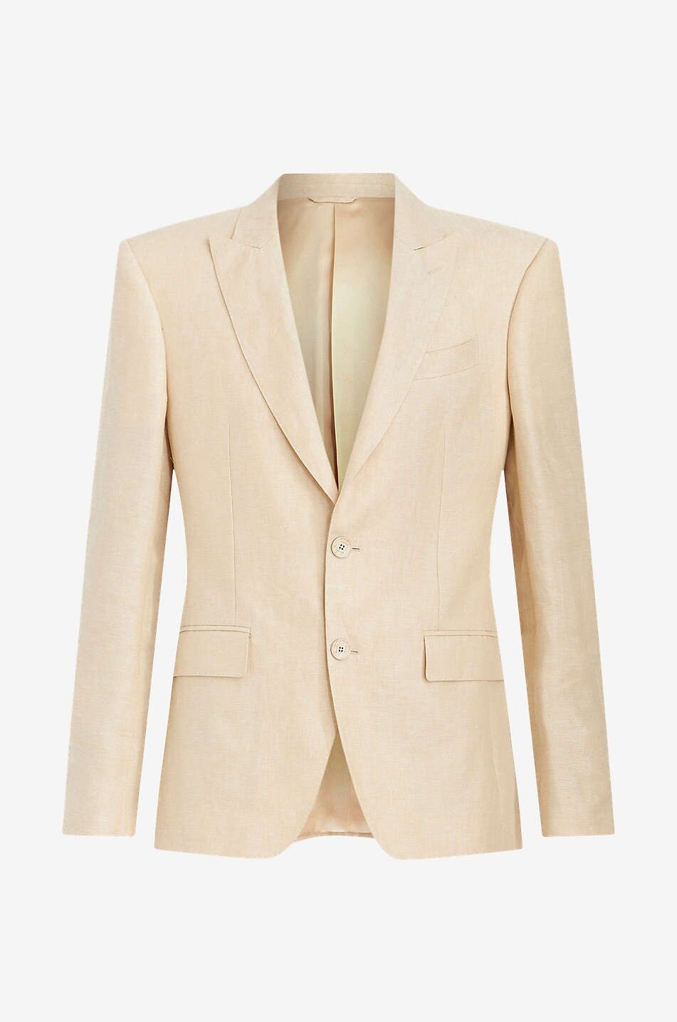 ETRO Single-breasted linen blazer Men EGGSHELL 1
