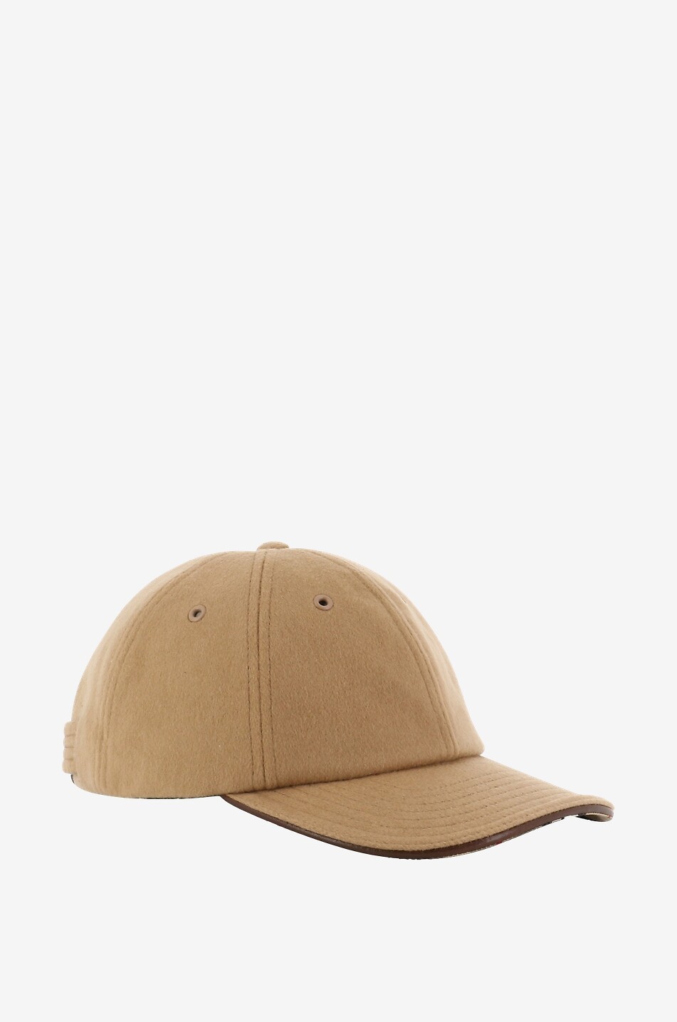 BURBERRY TB Monogram cashmere baseball cap Men CAMEL 2