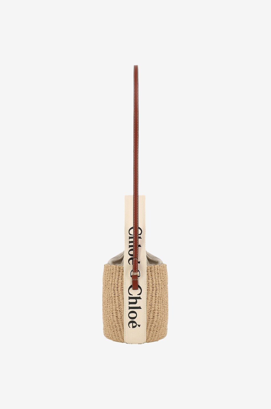 CHLOE Geflochtener Korb aus Papier Woody Small Damen WEISS 4